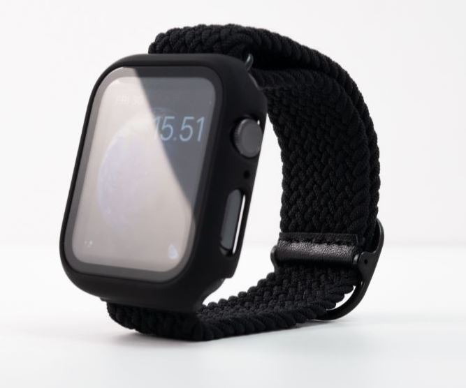 Viva Madrid Crisben Watch Strap, Replacement Bracelet Wrist Strap Wristband Compatible for Apple Watch 42/44mm - Black