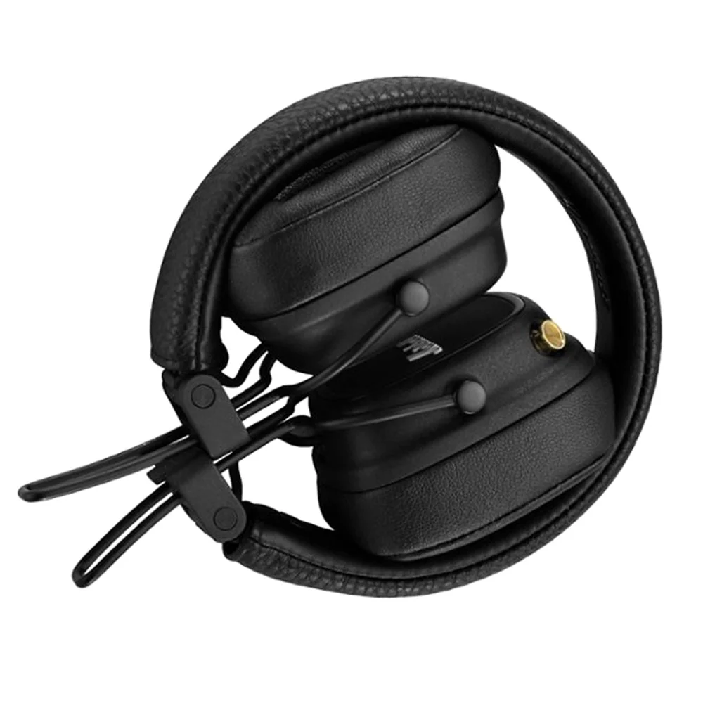 Marshall Major IV On-Ear Wireless Headphones, Foldable Design, 80 Hours of Wireless Play Time, Bluetooth Multipoint Connectivity, Fast & Wireless Charging, Bluetooth Version 5.0, 3 Hours Charging Time, 10 m Bluetooth Range - Black