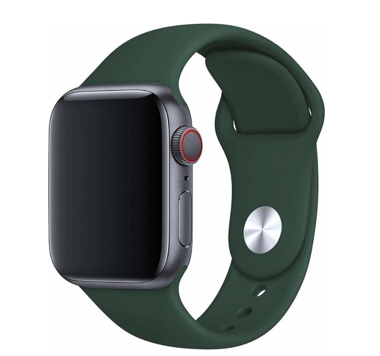 Porodo iGuard Silicone Watch Band Compatible for Apple Watch 38/ 40/ 41mm -Dark Green