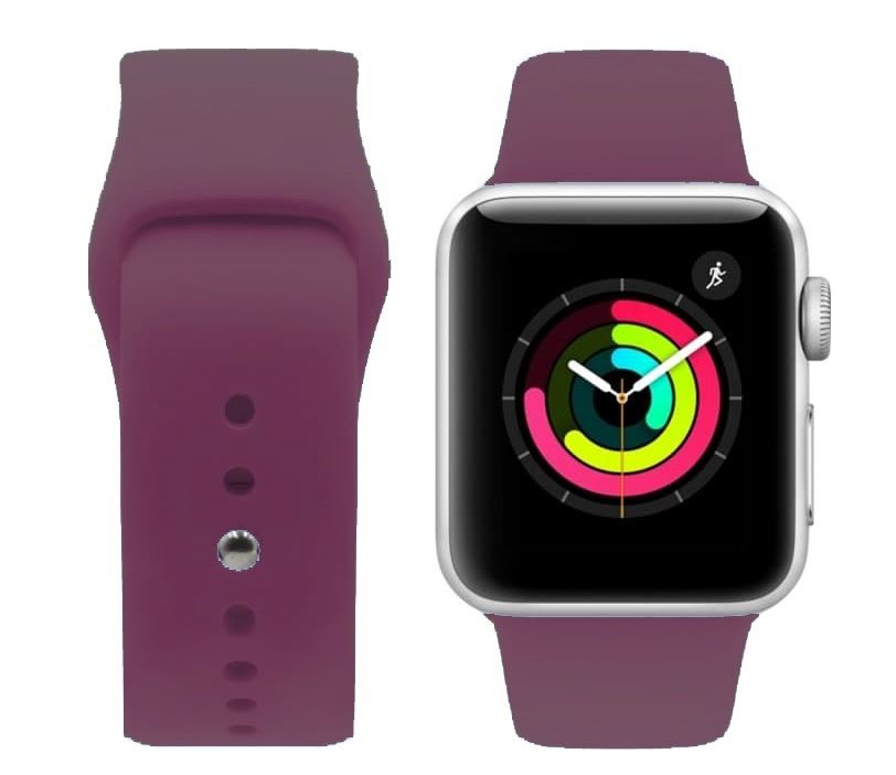 Porodo iGuard Silicone Watch Band Compatible for Apple Watch 38/ 40/ 41mm -Orchid
