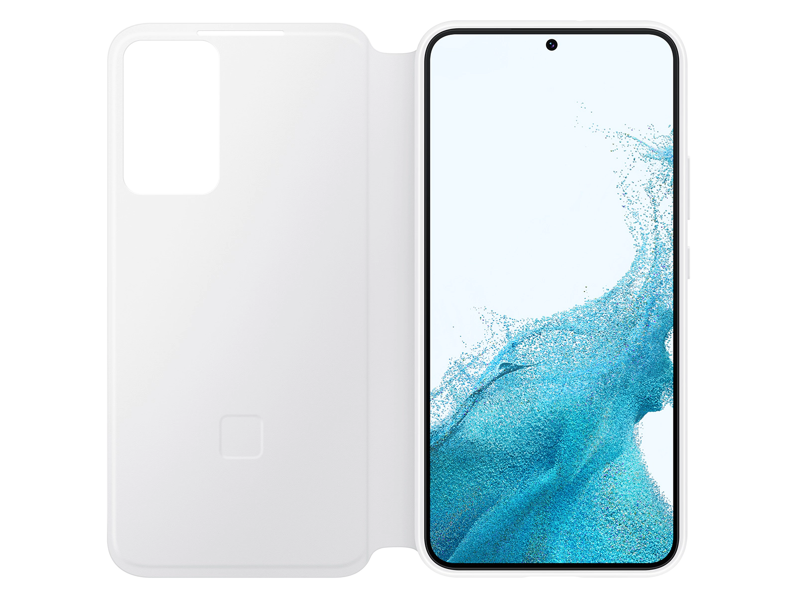 Samsung ZS906CWEGWW S22+ Smart Clear View Cover Samsung Galaxy S22 Plus, Easy phone control, notification, Lightweight Stylish Design - White